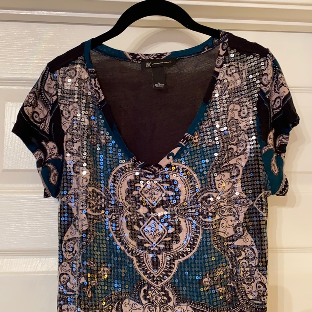 Shimmer short sleeved top